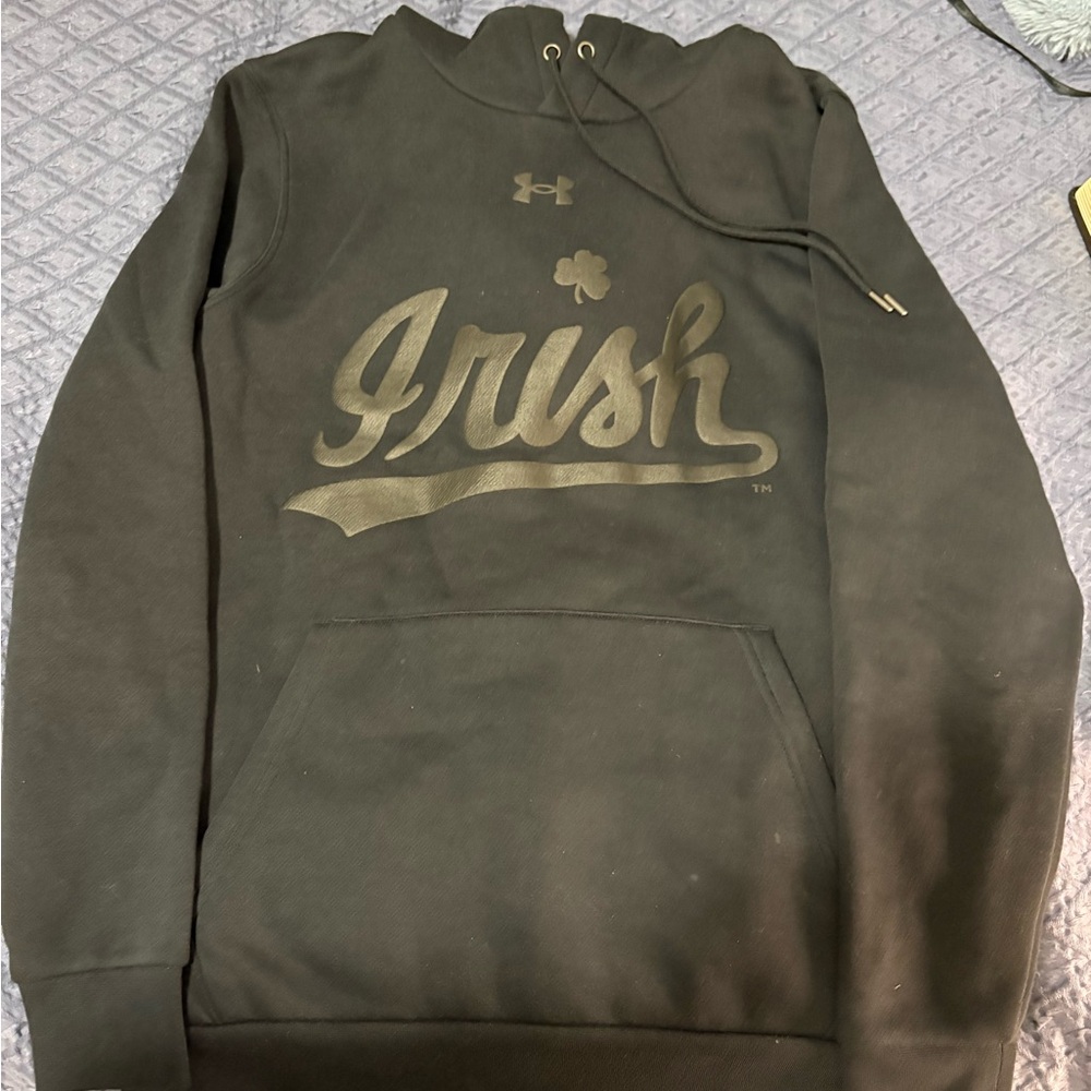 Notre Dame Under Armour Black Fleece Hoodie